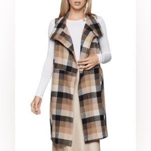 BCBG Generation Plaid Vest Size M